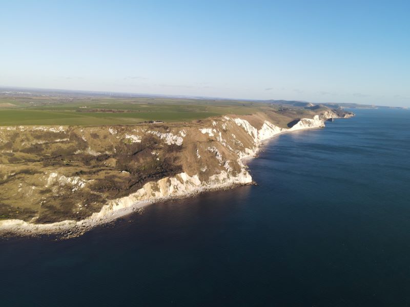 Ringstead Bay with Butter Rock and Durdle Door in view