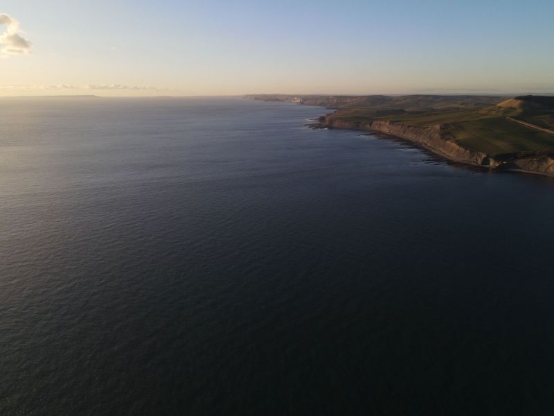View west from St Alban's Head to Weymouth & Portland